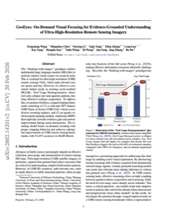 GeoEyes: On-demand Visual Focusing for Evidence-grounded Und