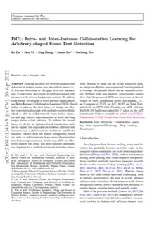 I3CL: Intra-and Inter-instance Collaborative Learning for Ar