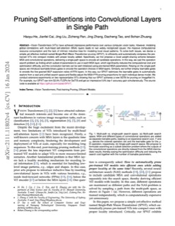 Pruning Self-attentions into Convolutional Layers in Single 