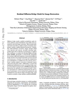 Residual Diffusion Bridge Model for Image Restoration